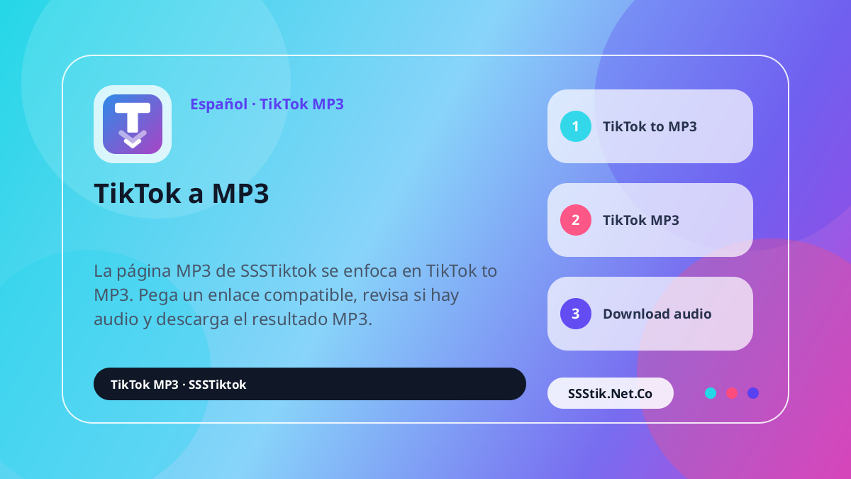 ¿Qué es TikTok MP3 Downloader? - SSSTikTok