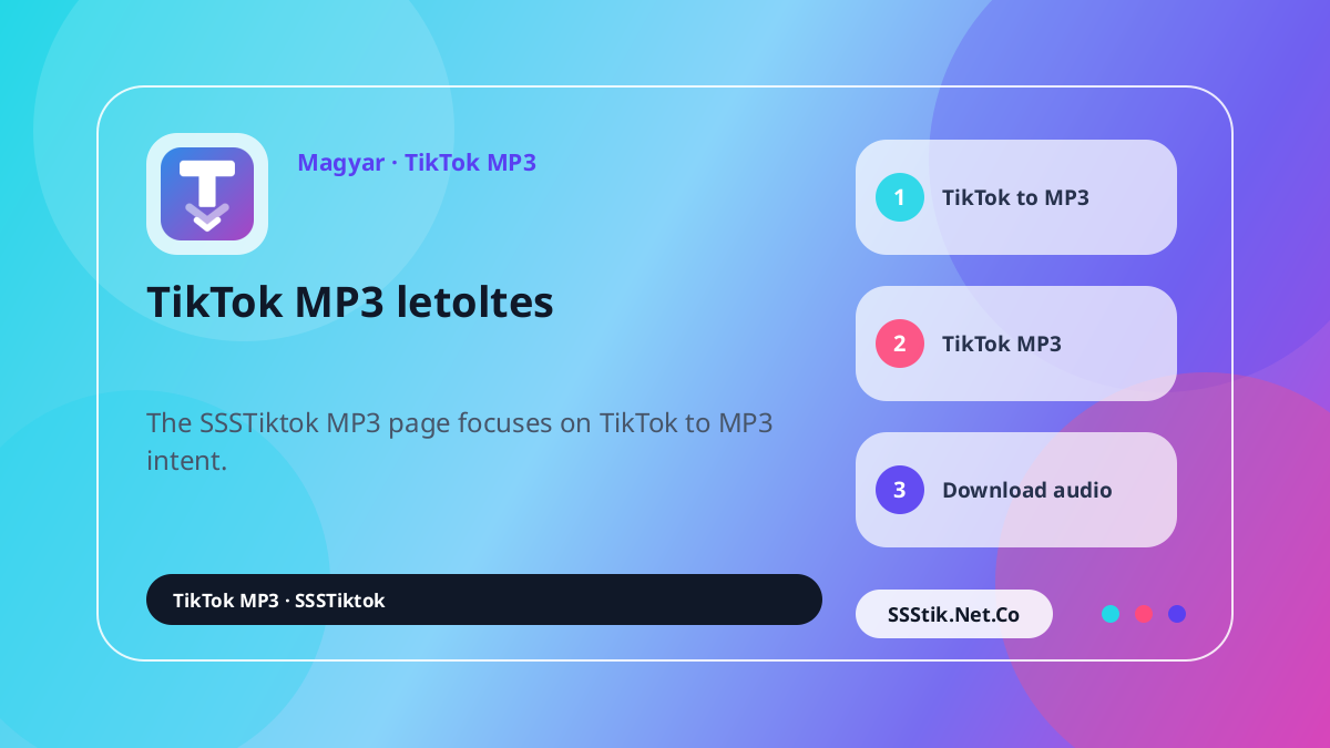 Mi az a TikTok MP3 Downloader? - SSSTikTok
