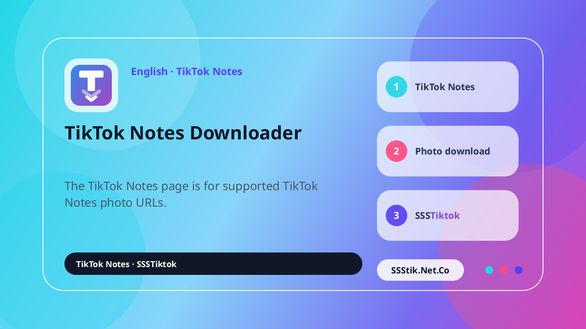 What is the TikTok Notes downloader? - SSSTikTok